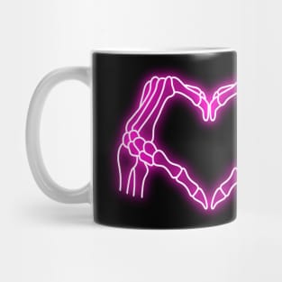 Heart Bones Neon Sign Mug